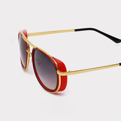 

FEIDU Brand HOT Fashion Sunglasses Women brand designer STEAMPUNK 2015 Summer Retro Coating Vintage Round Sun Glasses