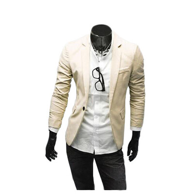

Zogaa Korean Men's Suit Pure Color Slim Casual