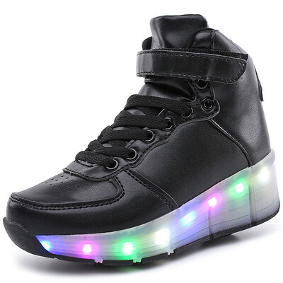 

wheels shoes roller shates shoes glowing sneaker kid boy girl invisible automatic pulley single wheels light up high heel shoes