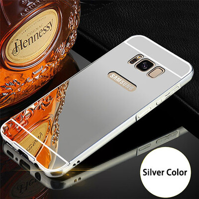 

For Samsung Note 8 S8 S9 Mirror Plating Aluminum Bumper Acrylic PC Case For Samsung Galaxy S8 S9 Plus Luxury Back Cover Coque