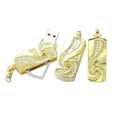 

4GB 8GB 16GB 32GB 64GB 128GB Crystal Rotatable USB Flash Drive Memory Stick USB Drive Flash Disk U Disk Thumb Drive USB Stick