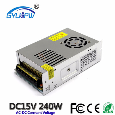 

Best quality 15V 16A 240W Switching Power Supply Driver for CCTV camera LED Strip AC 100-240V Input to DC 15V Power Source