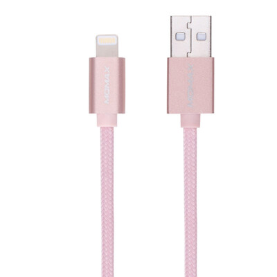 

MOMAX MOMAX MFi certified Apple data cable charging line nylon woven 3 m rose gold support iphone5 / 6s / 7Plus / SE / ipad air mini