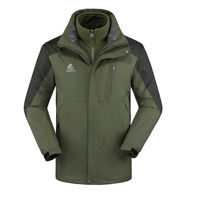 

Outdoor weatherproof thickening liner mountaineering jacket ski suit