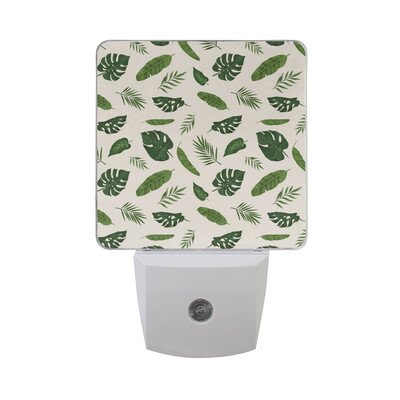 

ALAZA LED Night Light With Smart Dusk To Dawn SensorWelcome Words Daisy Flowers Plug In Night Light