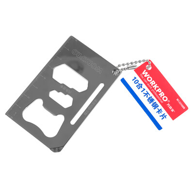 

WORKPRO W133168N 10-in-1 multi-function card stainless steel card