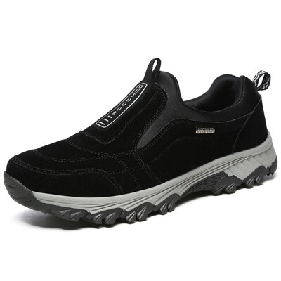 

Autumn Winter Shoes Man Breathable Comfortable Casual Shoes Men Big Size Flock Slip On Sneakers Fashion Safety Work Shoes