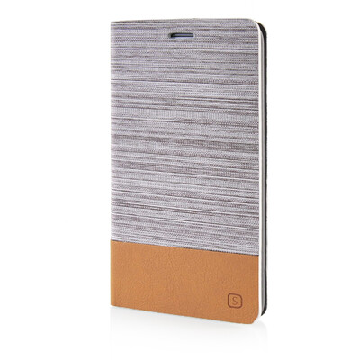

MOONCASE Canvas Design Leather Side Flip Wallet Stand Shell Back ЧЕХОЛ ДЛЯ Samsung Galaxy Note Edge N9150 Light Brown