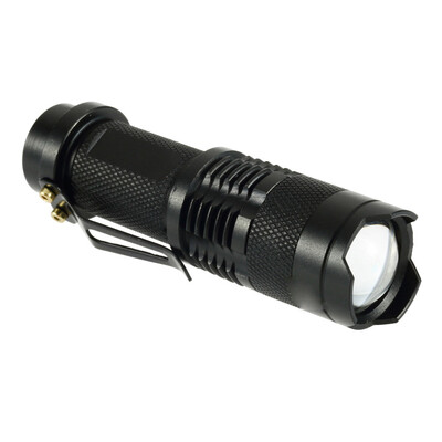 

Portable Q5 LED Flashlight Torch Adjustable Focus Zoomable Lamp 300LM New