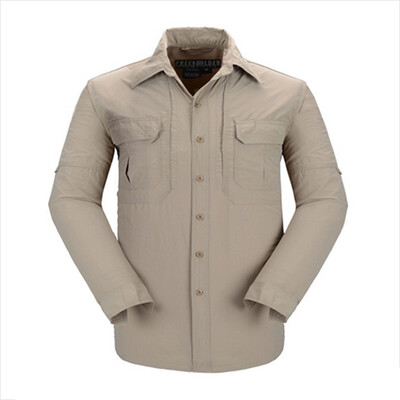 

2016 Brand Outdoor Sports Long SleeveShirt Men Camping Fishing Tactical Quick-Drying Shirt Men Clothing Waterproof Shirt Coat