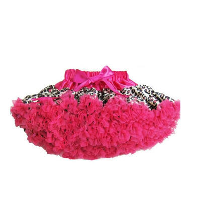 

Buenos Ninos Girls Satin Rosy Ruffle Damascus Pettiskirt Leopard Dance Dress