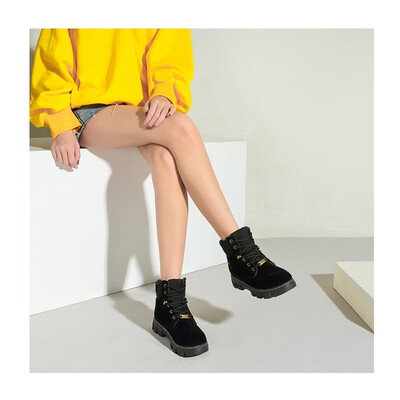 

2018 new spring&autumn fashion Martin boots female British wind students Korean version of the wild locomotive single boots bo