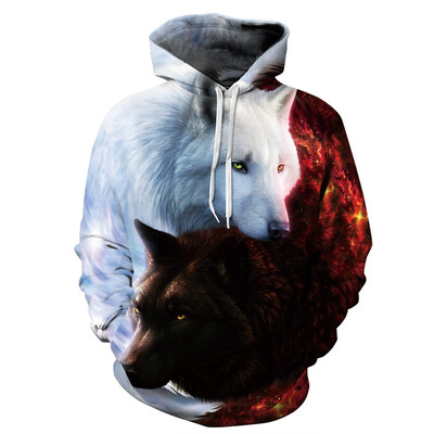 

QYDM0291Mens Hoodie 3D Printed Women Pullover Sweater