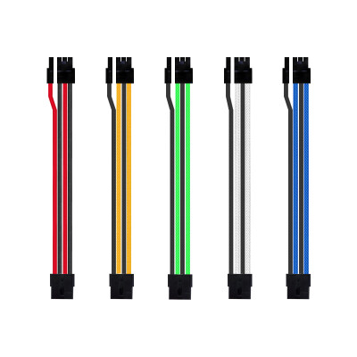 

Alloy water-cooled power supply universal extension cable graphics card 62Pin woven mesh 30cm multiple choice of colors