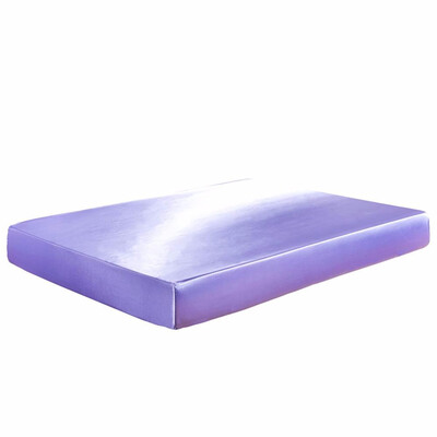 

Home Textile Satin Silk Bed Sheet Set Solid Bedding Set 3Pcs Sheet set Fitted Sheet Pillowcase King Queen Twin