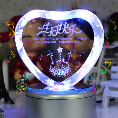 

[Jingdong supermarket] ceremony without worry birthday happy crystal music box ornaments creative gifts girls to send girlfriend girlfriend wife romantic gift