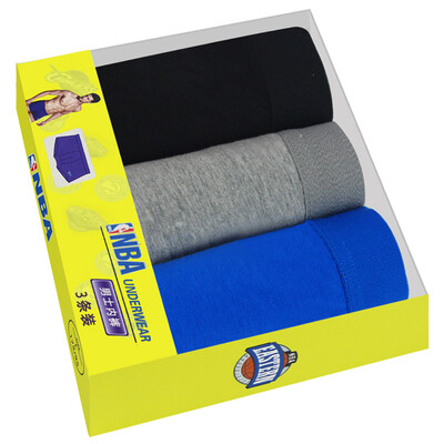 

NBA men &39s underwear solid color men&39 s angle underwear soft&comfortable cotton underwear 3 mixed feeling M
