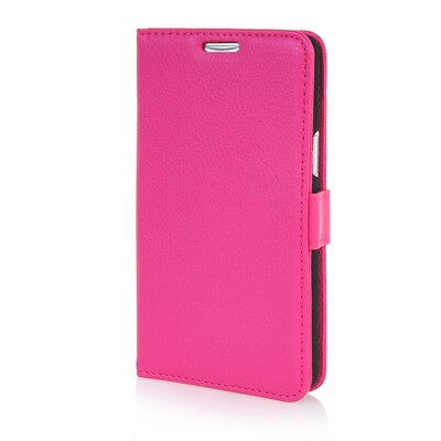 

MOONCASE High quality Leather Wallet Flip Card Slot Pouch Stand Shell Back ЧЕХОЛ ДЛЯ LG L80 Hot pink