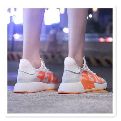 

New breathable mesh casual shoes thick-soled running shoes Korean version of openwork flat-bottomed sneaker mesh shoes