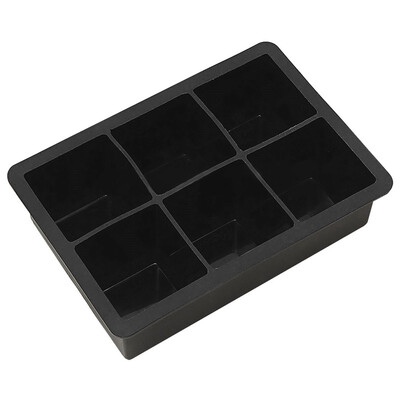 

UpperX Large Silicone Drink Ice Cube Pudding Jelly Soap Square Mold Mould Tray Tool NEW Black