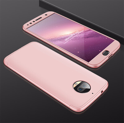 

Goowiiz Phone Case For Motorola Moto G5s PlusG6 Fashion Color collision 360 Degree Coverage PC Full Protection