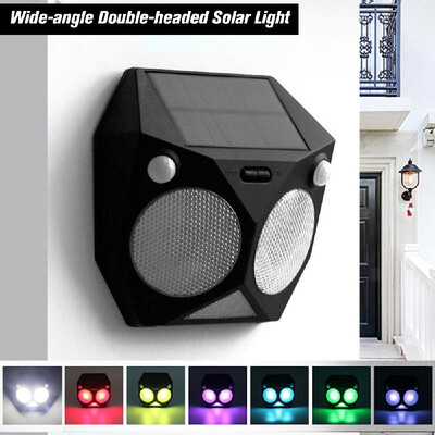 

Wide-angle Double-headed Solar Light Human Body Induction Lamp Sense Light 20 LED Outdoor Wireless Waterproof Street Light Garden