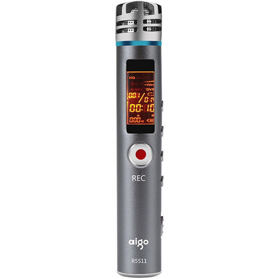 

Patriot aigo R5511 recording pen professional mini HD remote noise reduction MP3 player large capacity 2100H 8G gray