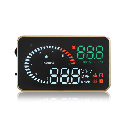

X6 3" Head Up Display HUD Car OBD2 Voltage Speed Warning Fuel Consumption