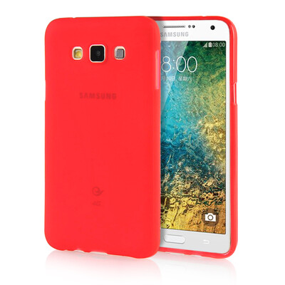 

MOONCASE Transparent Soft Flexible Silicone Gel TPU Skin Shell Back ЧЕХОЛ ДЛЯ Samsung Galaxy E7 Red