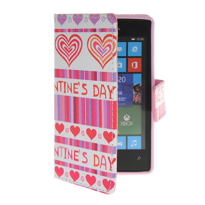 

MOONCASE Pattern Style Leather Side Flip Wallet Card Slot Pouch Stand Shell Back ЧЕХОЛ ДЛЯ Nokia Lumia 520