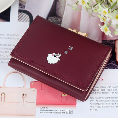 

Wallet Girls Short Version Multi-function Korean Version 2018 Bo Han Version Chao Personality Short Sequin Folding 20 Simple