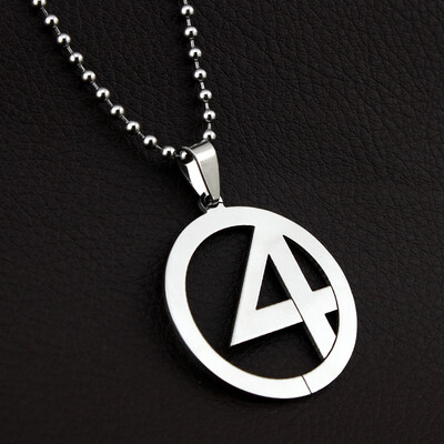

New Super Heroes Anime Necklace Stainless Titanium Steel Silver Pendant Necklace FANTASTIC 4