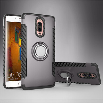

Fecoprior Back Cover For Huawei Mate 9 Pro Case Car Holder Stand Hard PC Silicon Ring Suction Bracket Celulars