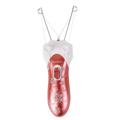 

Kemei Ladies Woman Facial Hair Removal Epilator Electric Body Face Hair Defeather Cotton Thread Twisted Epilator Female hot