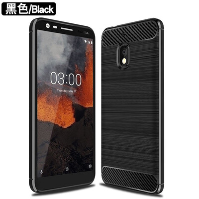 

Fivice Nokia 2 2018 case Brushed carbon fiber silicone anti-fall soft shell phone case