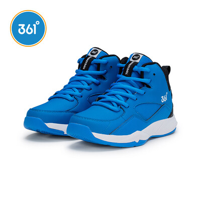 

361° 361 degrees childrens shoes boys basketball shoes 2018 winter new childrens sports shoes youth student shoes N71841103 authoritarian blue carbon black 35