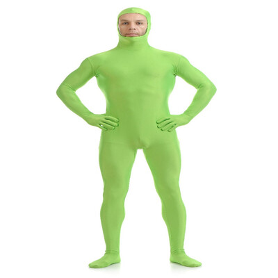 

Gesikai Mens Black Open Face Full Bodysuit Spandex Nylon Zentai Suit Custom Second Skin Tights Suit Halloween Costume