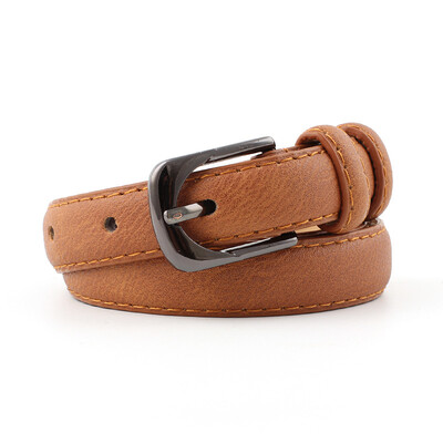 

Badinka 2018 New Ladies White Black Red Thin Skinny Waist Belt Womens Vintage Buckle Faux Leather Belts for Women Jeans Pants