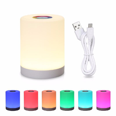 

DC5V 4W Touch Control LED Night Light Atmosphere Lamp 3 Levels Brightness Dimmable SOS Color Changing Lighting Modes USB Powered