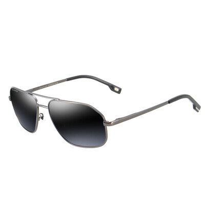 

VEGAOS 1320 Polarized Sunglasses men and women business driving mirror sunglasses gun gray box