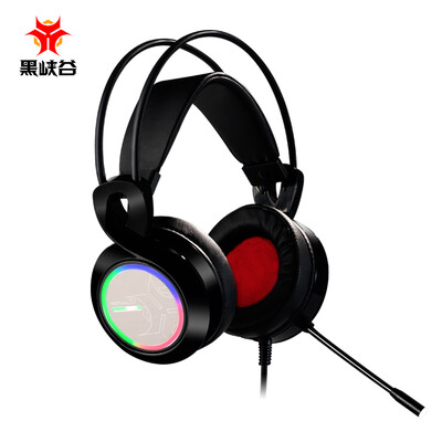 

Black Canyon Hyeku GH103 Colorful RGB Lighting Jedi Survival Eat Chicken Sharpener Professional Microphone Gaming Headsets Headsets Meteorite Black Game Internet Café Edition