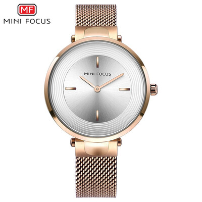 

MINI FOCUS Fashion Stainless Steel Strap Women Quartz Watch MF0195L