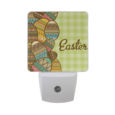 

ALAZA LED Night Light With Smart Dusk To Dawn SensorEaster Theme Rabbit Colorful Eggs Plug In Night Light