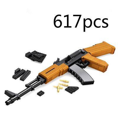 

777A 45pcs m1911 Building block toy gun airsoft pistol desert eagle air soft ak47 sniper m4a1 children lepin Toys