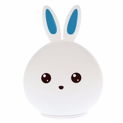 

USB Lovely Rabbit Silicone LED Night Light Handheld size&standing design Bouncy design 7 colors changeable warm white light