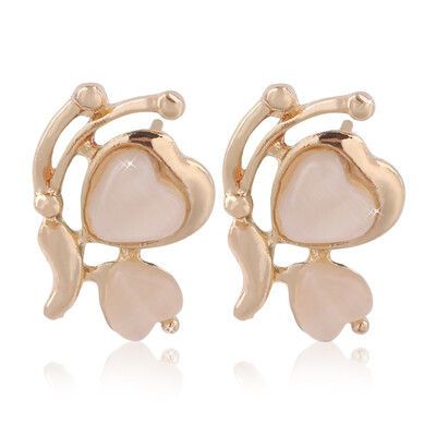

Lovely Alloy Opal Butterfly Ear Stud Earrings Ear Pin for Women Xmas Gift