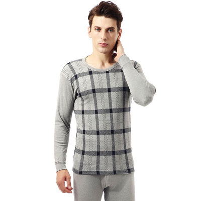

Antarctic people Qiu Qiu Qiu men's underwear fashion Shu skin cotton jacquard youth in the elderly thermal underwear sets N693D10041 possession of green - positive grid