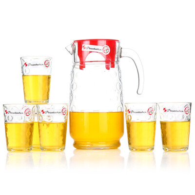 

【Jingdong Supermarket】 Pasabahce Kettle Set Turkey imported lead-free beverage equipment 7 sets of cold kettle set 1750ml + 390 * 6