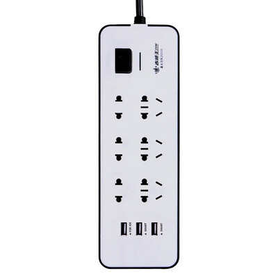 

Jishun jishun JSW-J6U 3 m 6 socket smart socket plug board row plug USB socket white