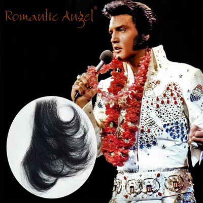 

Elvis Presley Sideburns 100 Human Hair Full Hand Tied Fake Mustache Beard for CosplayDramaPartyfilmcostume Free Shipping